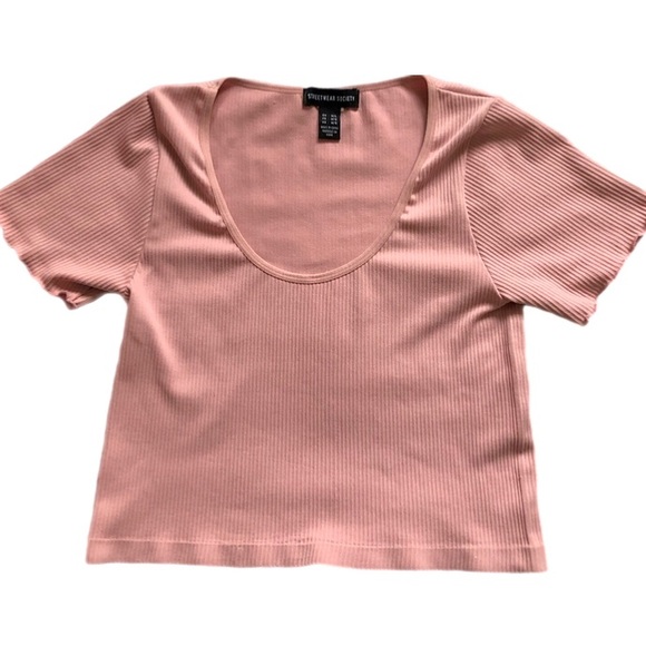 2/15• Baby pink cropped tee • Streetwear Society • Women’s M-L - Picture 1 of 6